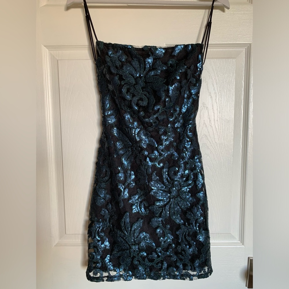 Lucy in the Sky sequin backless mini dress